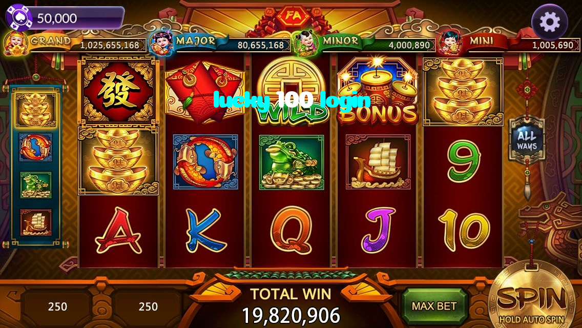 lucky 100 login