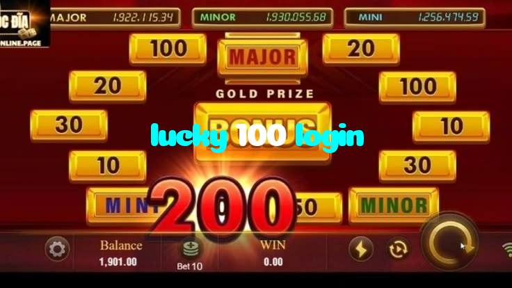 lucky 100 login
